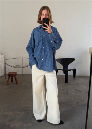 Vega check skjorte Blue/Navy check Boii Studios 